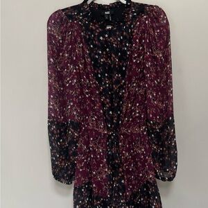 PAIGE Sonoma Two-Tone Floral Dress Small
